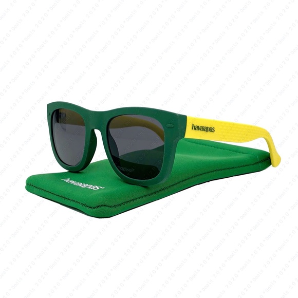 Havaianas Paraty/L QPN/Y1 Green Yellow 52mm Sunglasses - Picture 1 of 10